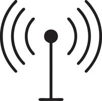 Signal communication information connection wireless icon symbol vector image, illustration of the network wifi in black image. EPS 10