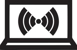 Signal communication information connection wireless icon symbol vector image, illustration of the network wifi in black image. EPS 10