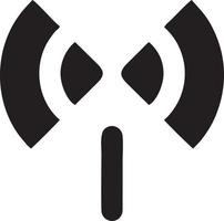 Signal communication information connection wireless icon symbol vector image, illustration of the network wifi in black image. EPS 10