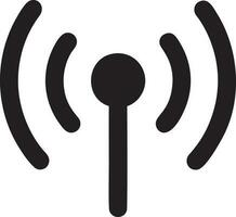 Signal communication information connection wireless icon symbol vector image, illustration of the network wifi in black image. EPS 10