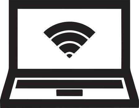 Signal communication information connection wireless icon symbol vector image, illustration of the network wifi in black image. EPS 10