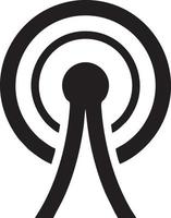 Signal communication information connection wireless icon symbol vector image, illustration of the network wifi in black image. EPS 10