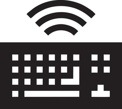 Signal communication information connection wireless icon symbol vector image, illustration of the network wifi in black image. EPS 10