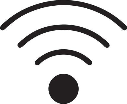 señal comunicación información conexión inalámbrico icono símbolo vector imagen, ilustración de el red Wifi en negro imagen. eps 10