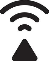 Signal communication information connection wireless icon symbol vector image, illustration of the network wifi in black image. EPS 10