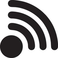 Signal communication information connection wireless icon symbol vector image, illustration of the network wifi in black image. EPS 10