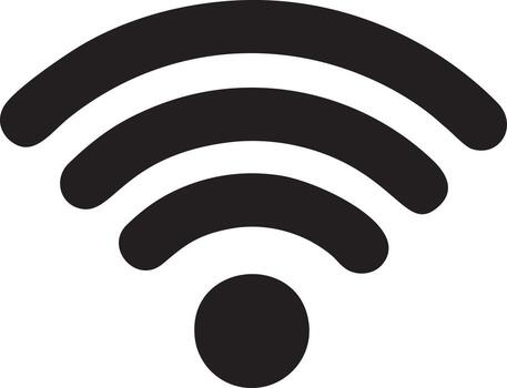 Signal communication information connection wireless icon symbol vector image, illustration of the network wifi in black image. EPS 10