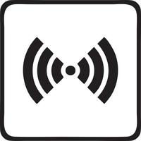Signal communication information connection wireless icon symbol vector image, illustration of the network wifi in black image. EPS 10