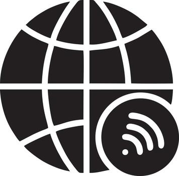 Signal communication information connection wireless icon symbol vector image, illustration of the network wifi in black image. EPS 10