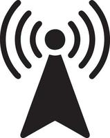 Signal communication information connection wireless icon symbol vector image, illustration of the network wifi in black image. EPS 10