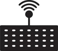 Signal communication information connection wireless icon symbol vector image, illustration of the network wifi in black image. EPS 10