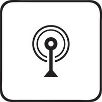 Signal communication information connection wireless icon symbol vector image, illustration of the network wifi in black image. EPS 10