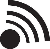 Signal communication information connection wireless icon symbol vector image, illustration of the network wifi in black image. EPS 10