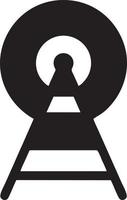 Signal communication information connection wireless icon symbol vector image, illustration of the network wifi in black image. EPS 10
