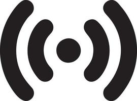 Signal communication information connection wireless icon symbol vector image, illustration of the network wifi in black image. EPS 10