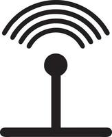 Signal communication information connection wireless icon symbol vector image, illustration of the network wifi in black image. EPS 10