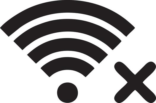 Signal communication information connection wireless icon symbol vector image, illustration of the network wifi in black image. EPS 10