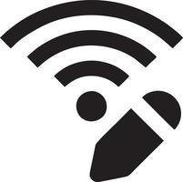 Signal communication information connection wireless icon symbol vector image, illustration of the network wifi in black image. EPS 10