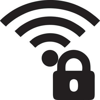 Signal communication information connection wireless icon symbol vector image, illustration of the network wifi in black image. EPS 10