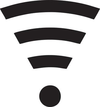 Signal communication information connection wireless icon symbol vector image, illustration of the network wifi in black image. EPS 10
