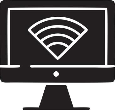 Signal communication information connection wireless icon symbol vector image, illustration of the network wifi in black image. EPS 10
