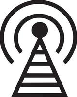 Signal communication information connection wireless icon symbol vector image, illustration of the network wifi in black image. EPS 10