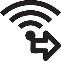 Signal communication information connection wireless icon symbol vector image, illustration of the network wifi in black image. EPS 10