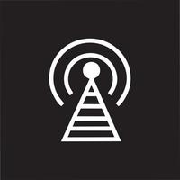 Signal communication information connection wireless icon symbol vector image, illustration of the network wifi in black image. EPS 10