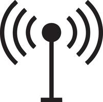 Signal communication information connection wireless icon symbol vector image, illustration of the network wifi in black image. EPS 10