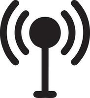 Signal communication information connection wireless icon symbol vector image, illustration of the network wifi in black image. EPS 10