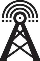 Signal communication information connection wireless icon symbol vector image, illustration of the network wifi in black image. EPS 10