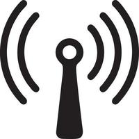 Signal communication information connection wireless icon symbol vector image, illustration of the network wifi in black image. EPS 10