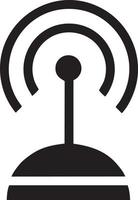 Signal communication information connection wireless icon symbol vector image, illustration of the network wifi in black image. EPS 10