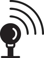 Signal communication information connection wireless icon symbol vector image, illustration of the network wifi in black image. EPS 10