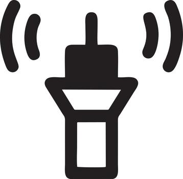 Signal communication information connection wireless icon symbol vector image, illustration of the network wifi in black image. EPS 10
