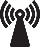 Signal communication information connection wireless icon symbol vector image, illustration of the network wifi in black image. EPS 10