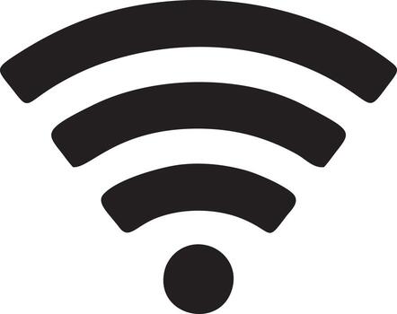 Signal communication information connection wireless icon symbol vector image, illustration of the network wifi in black image. EPS 10