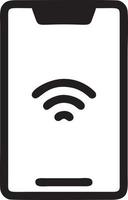 Signal communication information connection wireless icon symbol vector image, illustration of the network wifi in black image. EPS 10