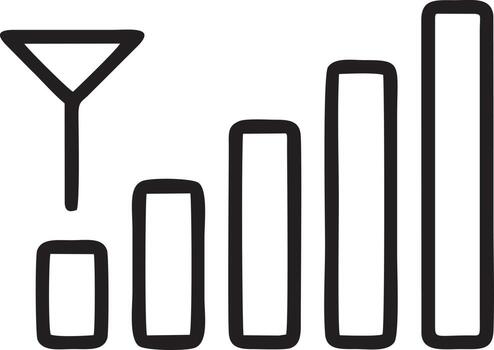 señal comunicación información conexión inalámbrico icono símbolo vector imagen, ilustración de el red Wifi en negro imagen. eps 10