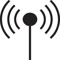 Signal communication information connection wireless icon symbol vector image, illustration of the network wifi in black image. EPS 10