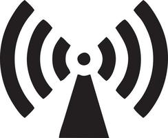 Signal communication information connection wireless icon symbol vector image, illustration of the network wifi in black image. EPS 10