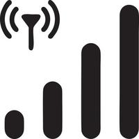 Signal communication information connection wireless icon symbol vector image, illustration of the network wifi in black image. EPS 10