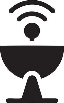 Signal communication information connection wireless icon symbol vector image, illustration of the network wifi in black image. EPS 10