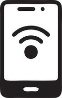 Signal communication information connection wireless icon symbol vector image, illustration of the network wifi in black image. EPS 10