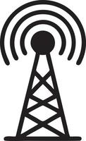 Signal communication information connection wireless icon symbol vector image, illustration of the network wifi in black image. EPS 10