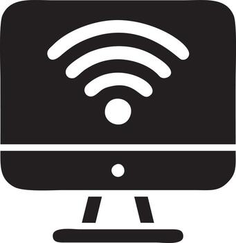 Signal communication information connection wireless icon symbol vector image, illustration of the network wifi in black image. EPS 10