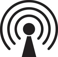 Signal communication information connection wireless icon symbol vector image, illustration of the network wifi in black image. EPS 10