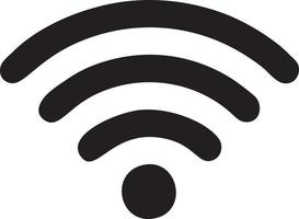 Signal communication information connection wireless icon symbol vector image, illustration of the network wifi in black image. EPS 10