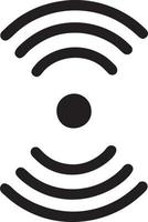 Signal communication information connection wireless icon symbol vector image, illustration of the network wifi in black image. EPS 10