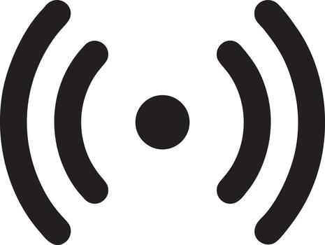 Signal communication information connection wireless icon symbol vector image, illustration of the network wifi in black image. EPS 10